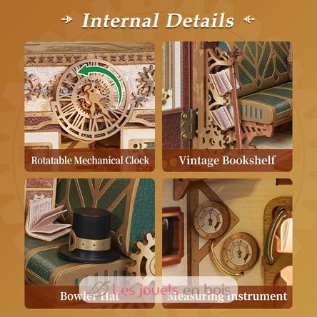 Book Nook Infinity Train Fantasia di vapore T-TQ442 Tonecheer 6