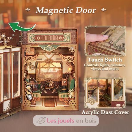 Book Nook Infinity Train Fantasia di vapore T-TQ442 Tonecheer 7