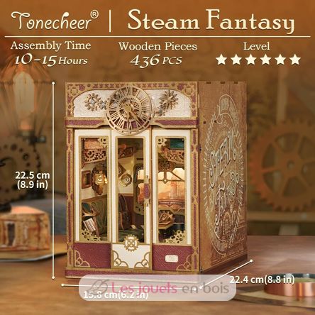 Book Nook Infinity Train Fantasia di vapore T-TQ442 Tonecheer 3