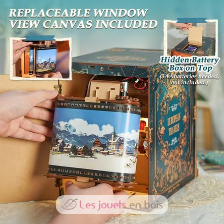Book Nook Infinity Train Viaggiare in Europa T-TQ443 Tonecheer 5