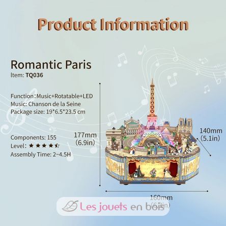 Puzzle 3D Carillon Parigi romantica T-TQ036 Tonecheer 6