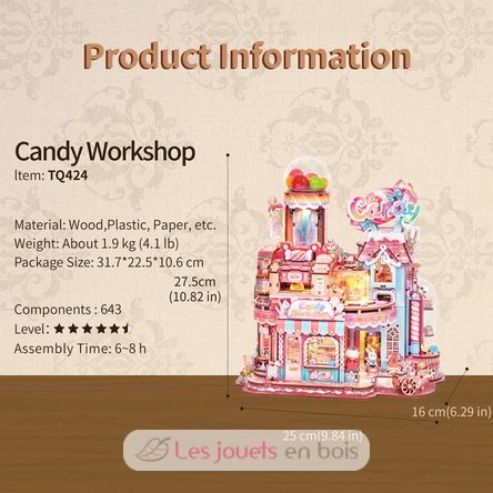 Puzzle 3D Laboratorio di caramelle T-TQ424 Tonecheer 6