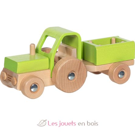 Trattore con rimorchio verde GK55838 Goki 1