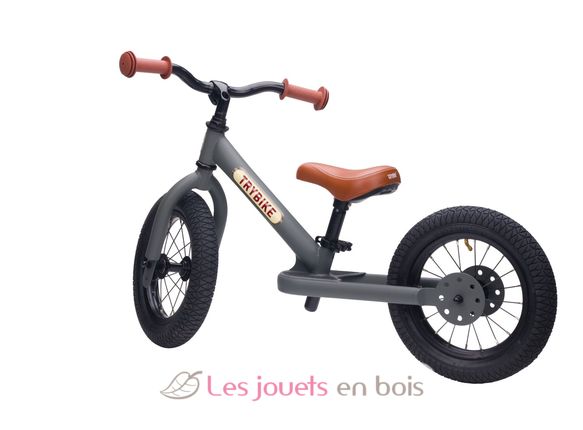 Bici senza pedali in acciaio grigio opaco TBS-2-ANTM Trybike 2
