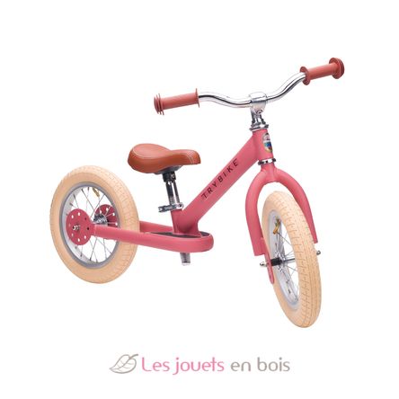Bici senza pedali in acciaio rosa opaco TBS-2-PNKM-VIN Trybike 2