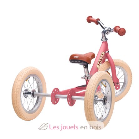Bici senza pedali 2 in 1 rosa opaca TBS-3-PNKM-VIN Trybike 3