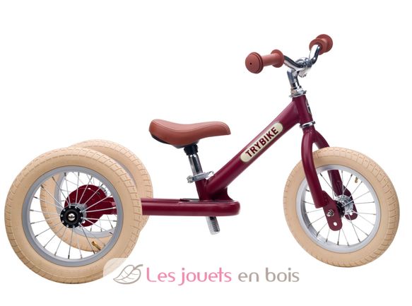Bici senza pedali 2 in 1 rosso opaco TBS-3-REDM-VIN Trybike 3