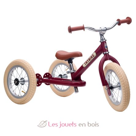 Bici senza pedali 2 in 1 rosso opaco TBS-3-REDM-VIN Trybike 1