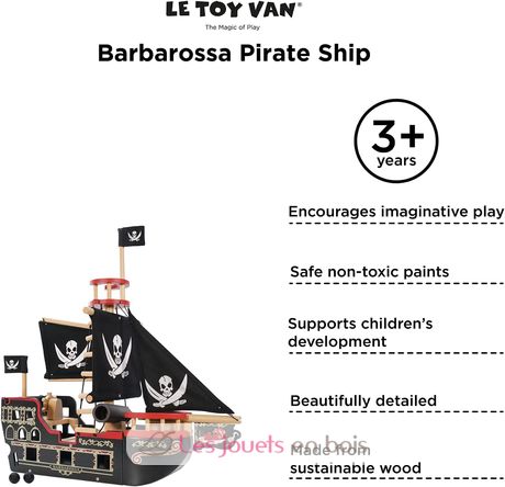 Barca dei Pirati di Barbarossa LTV246-3113 Le Toy Van 7