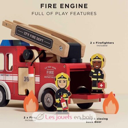 Camion dei pompieri in legno TV427 Le Toy Van 3