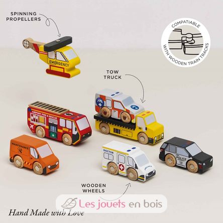 Elicottero di emergenza e auto di soccorso TV446 Le Toy Van 3