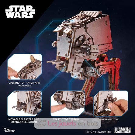 Star Wars AT-ST Walker modello meccanico U-70268 Ugears 3