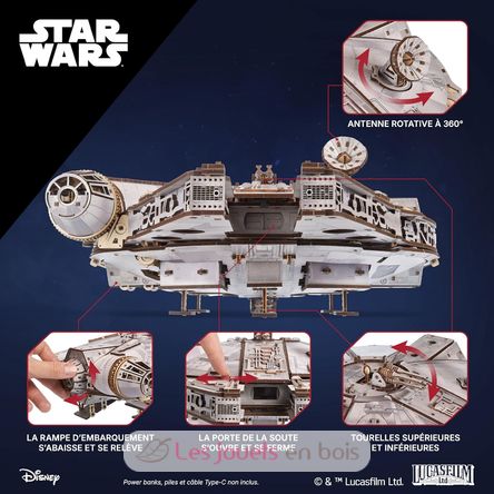Millennium Falcon modello meccanico U-70271 Ugears 5