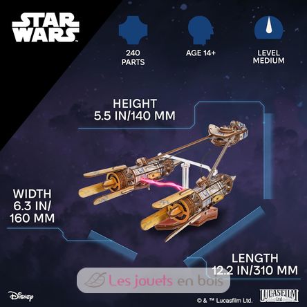 Anakin Skywalkers Podracer modello meccanico U-70273 Ugears 2