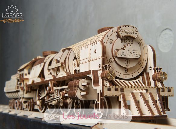 Treno a vapore V-Express modello meccanico U-70058 Ugears 7