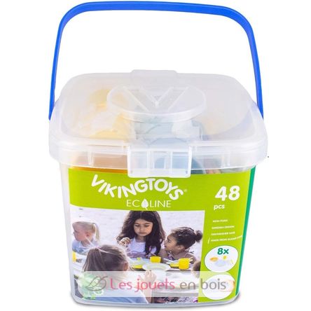 Stoviglie per il gioco in bioplastica per 8 bambini V20-41408 Viking Toys 2