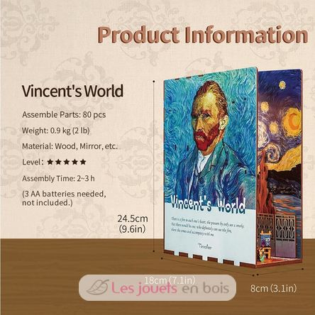 Book Nook Il mondo di Vincent T-TQ113 Tonecheer 5