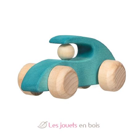 Macchinina da corsa in legno da far rotolare GK55840 Goki 1