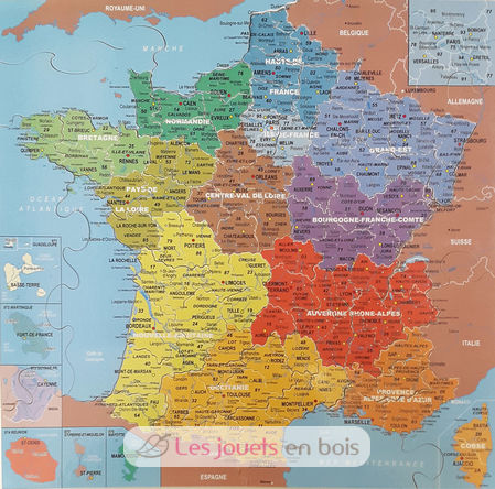 Mappa dei dipartimenti francesi K80-100 Puzzle Michèle Wilson 2