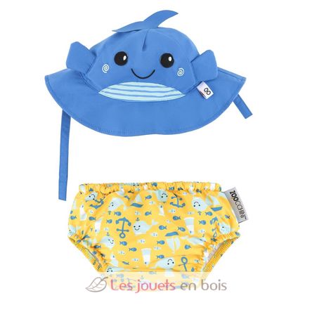 Costume da bagno e cappello a forma di balena (6-12M) EFK-122-010-026 Zoocchini 2