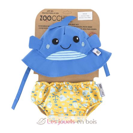 Costume da bagno e cappello a forma di balena (6-12M) EFK-122-010-026 Zoocchini 1